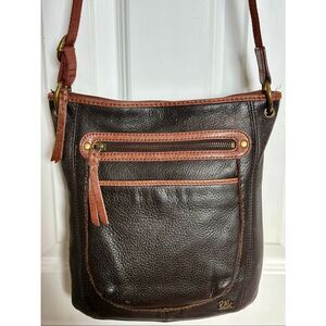 THE SAK - "Laurel" Convertible Crossbody in Chocolate Teak Pebbled Leather